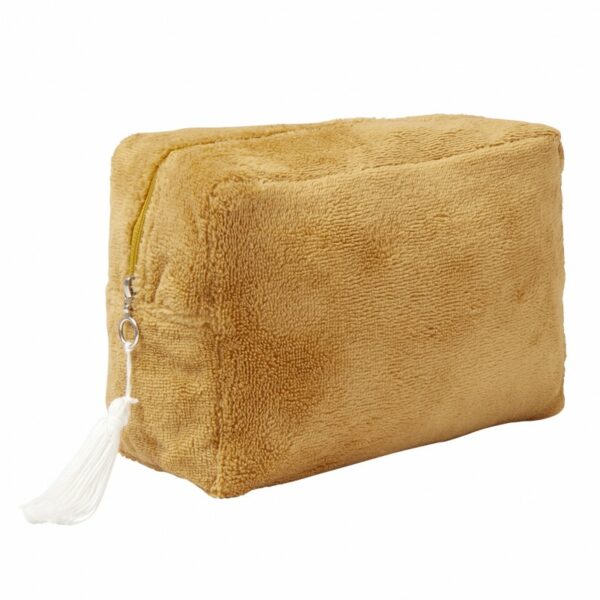 trousse de toilette en bambou camel