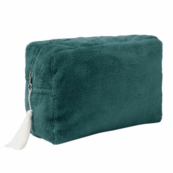 Trousse de toilette en bambou vert canard