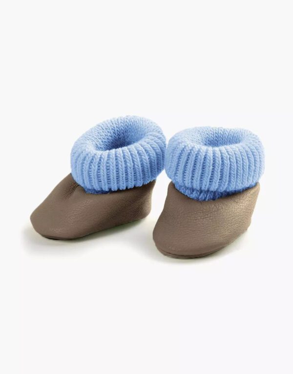 MINIKANE for kids - Vêtements pour poupée poupon -chaussons chaussettes taupe