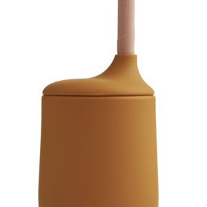 LIEWOOD - Gobelet avec paille en silicone - camel et rose