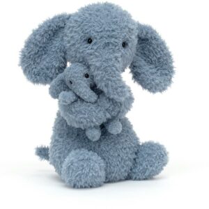 JELLYCAT Éléphant bleu et son bébé HUDDLES