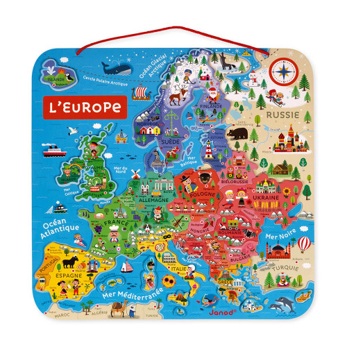 Puzzle magnétique Janod L'Europe 7 ans