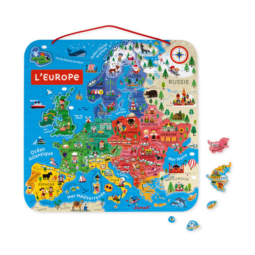 Puzzle magnétique Janod L'Europe 7 ans