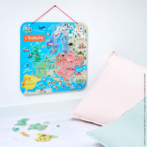 Puzzle magnétique Janod L'Europe 7 ans