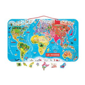 Grand puzzle magnétique Le monde Janod 7ans