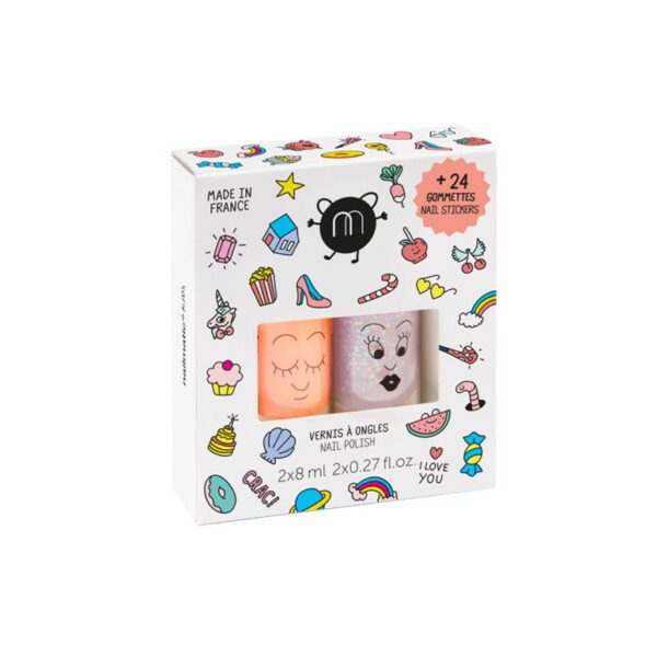 Set 2 vernis à ongles - enfant - Flamingo - Nailmatic Kids