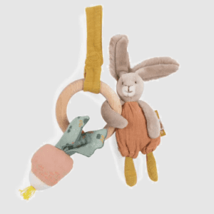 Hochet anneau bois lapin - Trois petits lapins