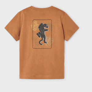 T-shirt orange garçon tigre