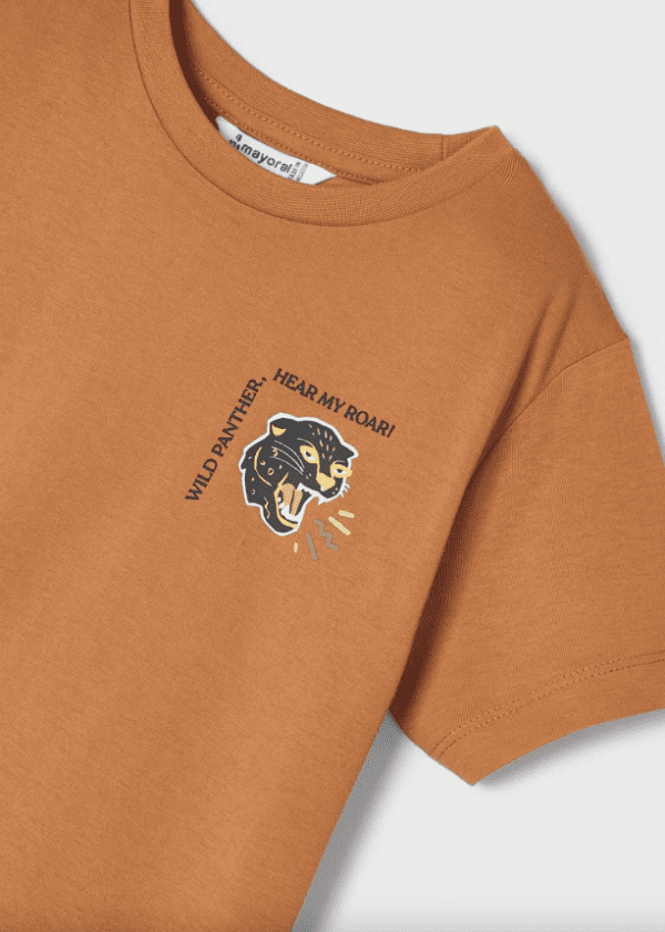 T-shirt garçon orange tigre
