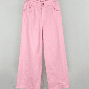 Pantalon d'été en coton rose fille