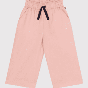 Pantalon large en toile rose