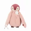 Peluche à bisous manchot rose