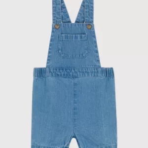 Salopette courte denim clair