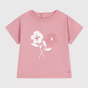 Tee-shirt rose fleurs