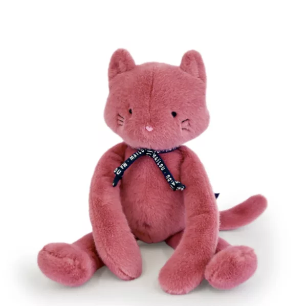 Chat Méloé 37cm - Poudre de rose