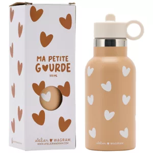 Gourde inox coeur - nougat
