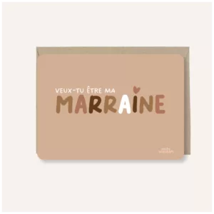 Carte postale - Veux-tu être ma marraine