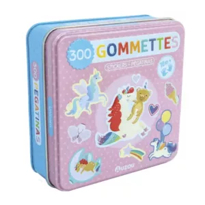 Boite de gommettes métal - Licornes