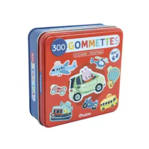Boîte de gommettes métal - Transports