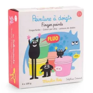 4 pots de peinture fluo - Les Schmouks