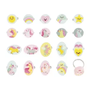 20 Bagues ajustables - Licornes
