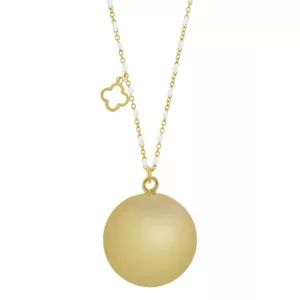 Bola de grossesse fine perle - Doré blanc