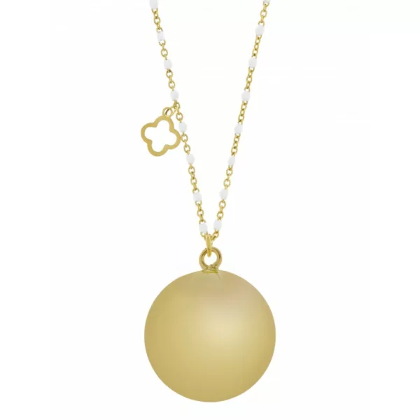 Bola de grossesse fine perle - Doré blanc