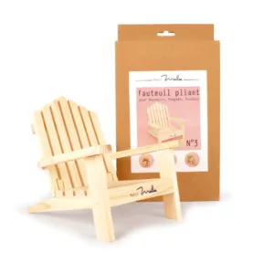 Fauteuil Bois naturel pliable - Mobilier peluche petit Maïlou