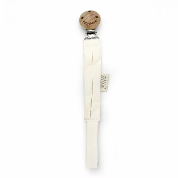 Attache tétine - Wood ivory powder