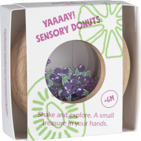 Hochet sensoriel Sensory - Donut aubergines – Image 2