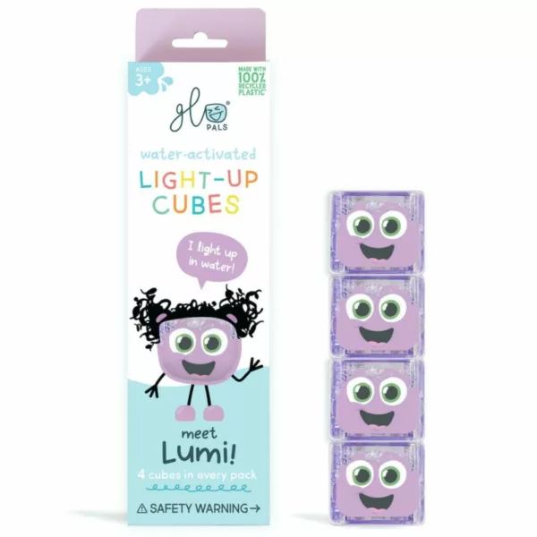 4 cubes lumineux - Lila violet