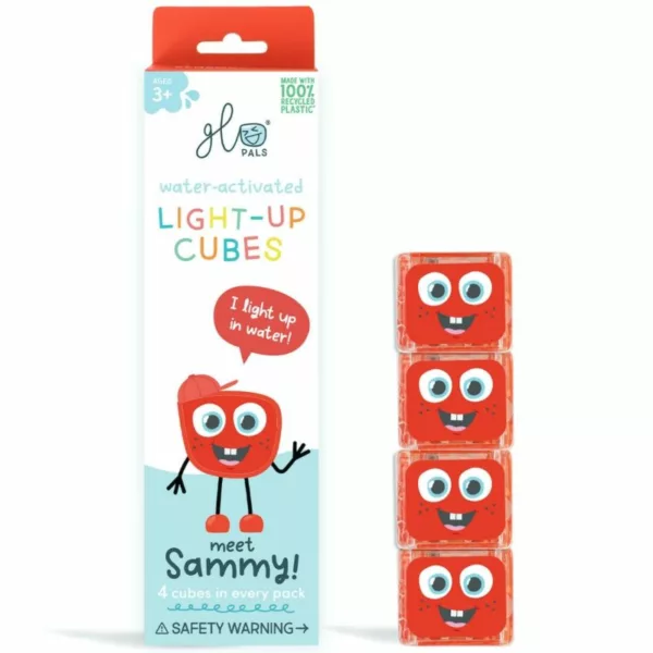 4 cubes lumineux - Sammy rouge