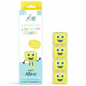 4 cubes lumineux - Alex jaune