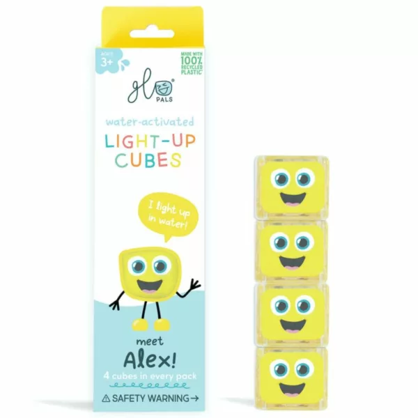 4 cubes lumineux - Alex jaune