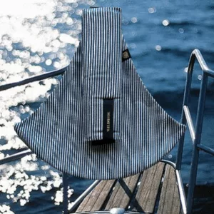 Porte-bébé 2ème age - Rayures Indigo