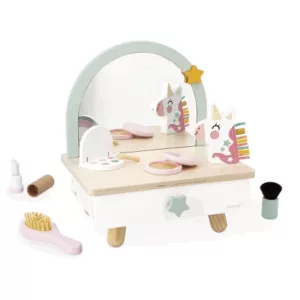 Coiffeuse de table en bois - Licorne