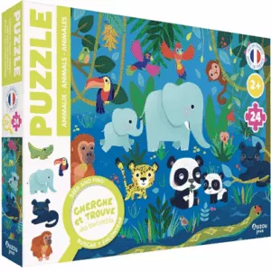 Puzzle cherche et trouve des tout-petits - Les animaux