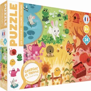 Puzzle cherche et trouve des tout-petits - Les couleurs