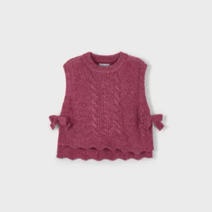Gilet sans manches tricots - cerise