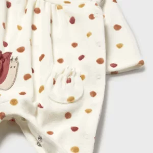 Pyjama velours à pois escargots