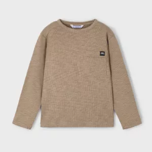 T-shirt en maille texturé m/l - Caramel