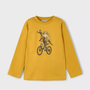 T-shirt dinosaure m/l - Moutarde