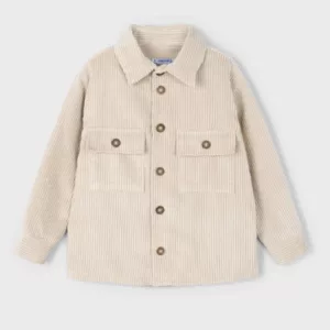 Surchemise en velours côtelé - Beige