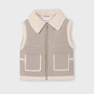 Gilet sans manche molletonné - Crème