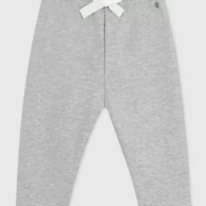 Pantalon bébé en coton uni - Gris