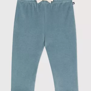 Pantalon bébé en bouclette velours uni - Vert