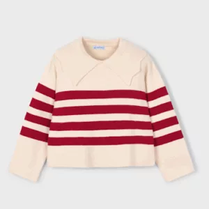 Pull rayé - Rouge/blanc