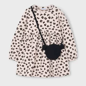 Robe en molleton avec sac à main - Léopard