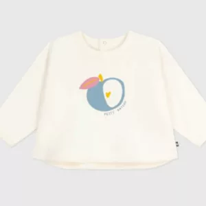 Sweatshirt bébé en coton doux et chaud motif pomme - Milk