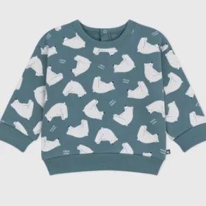 Sweatshirt bébé en coton imprimé ours - Gobelin